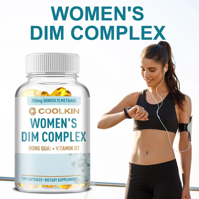 DIM Supplement - Balance Hormones, Support Menopause, Relieve Hot Flashes and Night Sweats - 120 Capsules